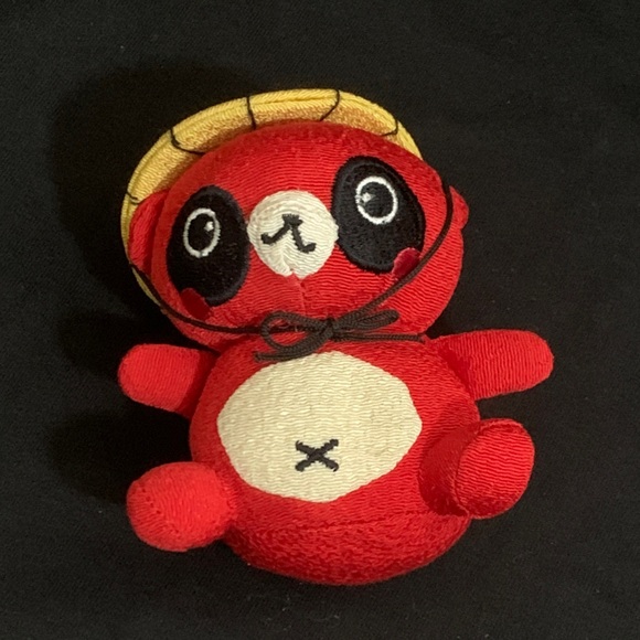 Accessories - Japanese Red Panda Plush Bamboo Hat Plush Keychain from Japan 3”